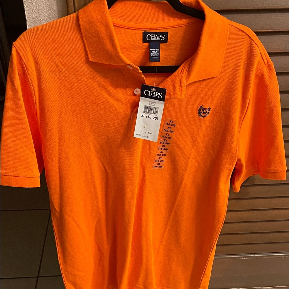 Chaps Kids Polo in Neon Orange